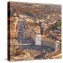 Cityscape from Dome, St Peter's Square, Rome, Lazio, Italy, Europe-Francesco Iacobelli-Stretched Canvas