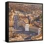 Cityscape from Dome, St Peter's Square, Rome, Lazio, Italy, Europe-Francesco Iacobelli-Framed Stretched Canvas