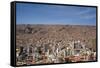 Cityscape from the Kili Kili viewpoint, La Paz, Bolivia-Anthony Asael-Framed Stretched Canvas