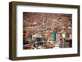 Cityscape from the Kili Kili viewpoint, La Paz, Bolivia-Anthony Asael-Framed Photographic Print