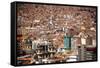 Cityscape from the Kili Kili viewpoint, La Paz, Bolivia-Anthony Asael-Framed Stretched Canvas