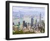 Cityscape from Victoria Peak, Hong Kong, China, Asia-Amanda Hall-Framed Photographic Print