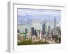 Cityscape from Victoria Peak, Hong Kong, China, Asia-Amanda Hall-Framed Photographic Print