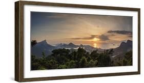 Cityscape from Vista Chinesa at sunrise, Rio de Janeiro, Brazil, South America-Karol Kozlowski-Framed Photographic Print