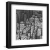 Cityscape Gray Skyscrapers-null-Framed Art Print