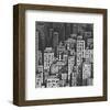 Cityscape Gray Skyscrapers-null-Framed Art Print