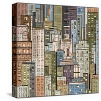 Cityscape. Hand Drawn Vector-dahabian-Stretched Canvas