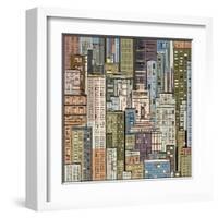 Cityscape. Hand Drawn Vector-dahabian-Framed Art Print