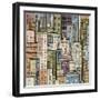 Cityscape. Hand Drawn Vector-dahabian-Framed Art Print