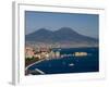 Cityscape Including Castel Dell Ovo and Mount Vesuvius, Naples, Campania, Italy, Europe-Charles Bowman-Framed Photographic Print