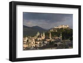 Cityscape Including Schloss Hohensalzburg, Salzburg, Austria-Charles Bowman-Framed Photographic Print