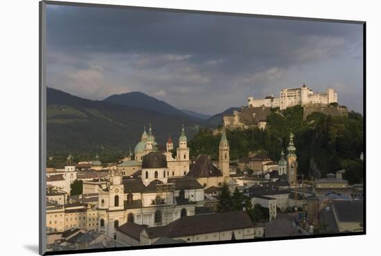 Cityscape Including Schloss Hohensalzburg, Salzburg, Austria-Charles Bowman-Mounted Photographic Print