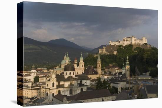 Cityscape Including Schloss Hohensalzburg, Salzburg, Austria-Charles Bowman-Stretched Canvas