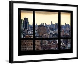 Cityscape Lower Manhattan at Sunset - New York, USA-Philippe Hugonnard-Framed Photographic Print