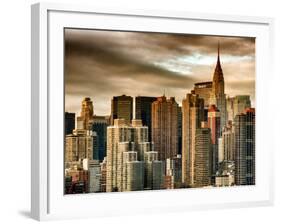 Cityscape Manhattan and the Chrysler Building-Philippe Hugonnard-Framed Photographic Print