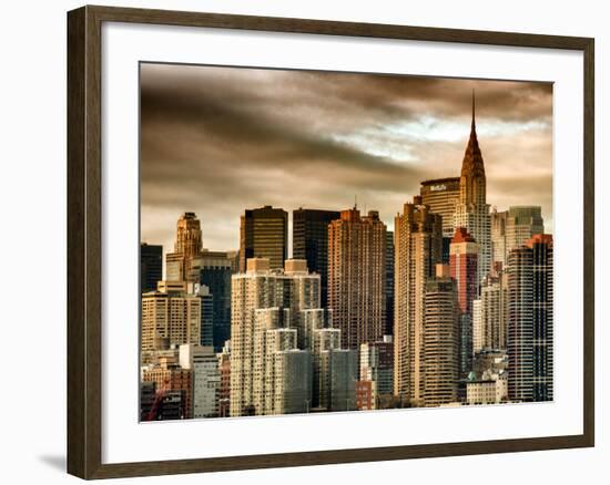 Cityscape Manhattan and the Chrysler Building-Philippe Hugonnard-Framed Photographic Print