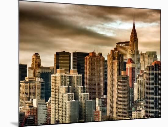 Cityscape Manhattan and the Chrysler Building-Philippe Hugonnard-Mounted Photographic Print