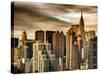 Cityscape Manhattan and the Chrysler Building-Philippe Hugonnard-Stretched Canvas