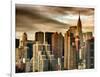 Cityscape Manhattan and the Chrysler Building-Philippe Hugonnard-Framed Photographic Print