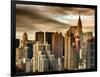 Cityscape Manhattan and the Chrysler Building-Philippe Hugonnard-Framed Photographic Print