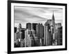 Cityscape Manhattan and the Chrysler Building-Philippe Hugonnard-Framed Photographic Print