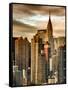 Cityscape Manhattan and the Chrysler Building-Philippe Hugonnard-Framed Stretched Canvas