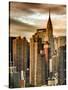 Cityscape Manhattan and the Chrysler Building-Philippe Hugonnard-Stretched Canvas