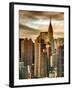 Cityscape Manhattan and the Chrysler Building-Philippe Hugonnard-Framed Photographic Print