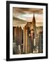 Cityscape Manhattan and the Chrysler Building-Philippe Hugonnard-Framed Photographic Print