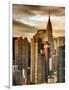 Cityscape Manhattan and the Chrysler Building-Philippe Hugonnard-Framed Photographic Print