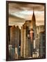 Cityscape Manhattan and the Chrysler Building-Philippe Hugonnard-Framed Photographic Print