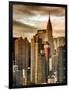 Cityscape Manhattan and the Chrysler Building-Philippe Hugonnard-Framed Photographic Print