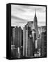 Cityscape Manhattan and the Chrysler Building-Philippe Hugonnard-Framed Stretched Canvas