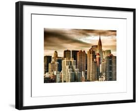 Cityscape Manhattan and the Chrysler Building-Philippe Hugonnard-Framed Art Print