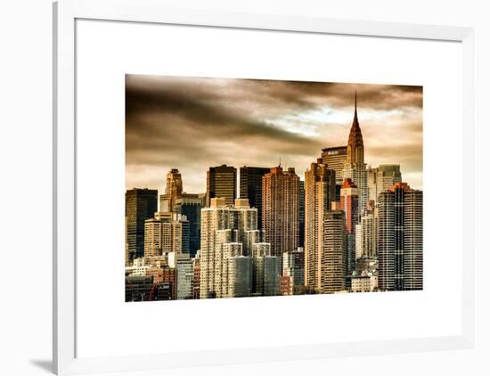 Cityscape Manhattan and the Chrysler Building-Philippe Hugonnard-Framed Art Print