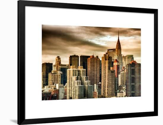 Cityscape Manhattan and the Chrysler Building-Philippe Hugonnard-Framed Art Print