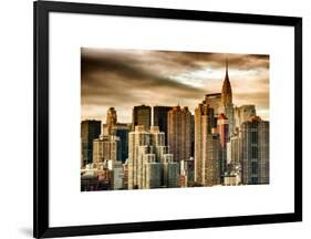 Cityscape Manhattan and the Chrysler Building-Philippe Hugonnard-Framed Art Print