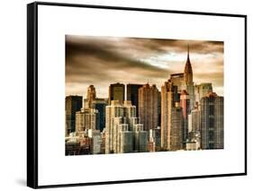 Cityscape Manhattan and the Chrysler Building-Philippe Hugonnard-Framed Stretched Canvas