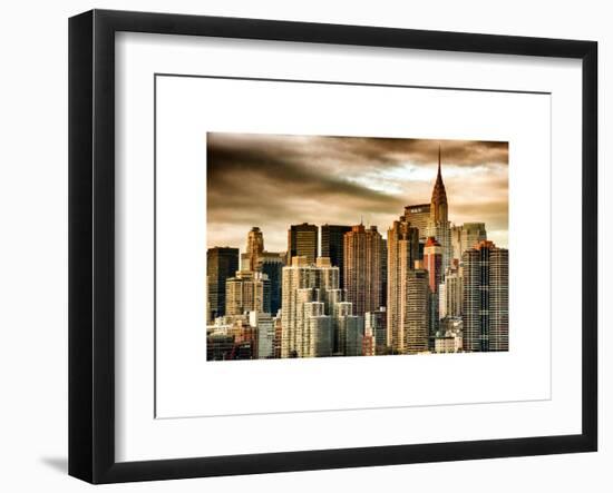 Cityscape Manhattan and the Chrysler Building-Philippe Hugonnard-Framed Art Print