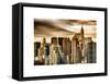 Cityscape Manhattan and the Chrysler Building-Philippe Hugonnard-Framed Stretched Canvas