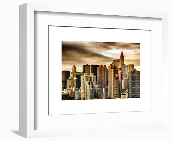 Cityscape Manhattan and the Chrysler Building-Philippe Hugonnard-Framed Art Print