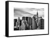 Cityscape Manhattan and the Chrysler Building-Philippe Hugonnard-Framed Stretched Canvas