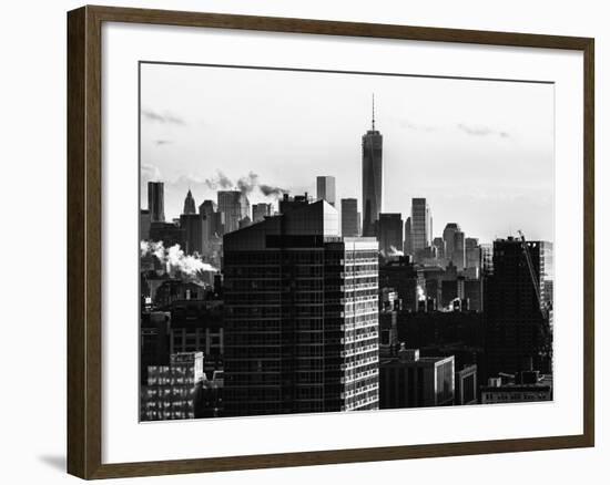 Cityscape Manhattan at Sunset in Winter-Philippe Hugonnard-Framed Photographic Print