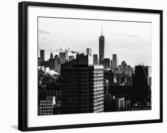 Cityscape Manhattan at Sunset in Winter-Philippe Hugonnard-Framed Photographic Print