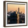 Cityscape Manhattan at Sunset in Winter-Philippe Hugonnard-Framed Photographic Print