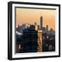 Cityscape Manhattan at Sunset in Winter-Philippe Hugonnard-Framed Photographic Print