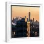 Cityscape Manhattan at Sunset in Winter-Philippe Hugonnard-Framed Photographic Print