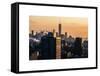 Cityscape Manhattan at Sunset in Winter-Philippe Hugonnard-Framed Stretched Canvas