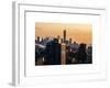 Cityscape Manhattan at Sunset in Winter-Philippe Hugonnard-Framed Art Print