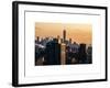 Cityscape Manhattan at Sunset in Winter-Philippe Hugonnard-Framed Art Print